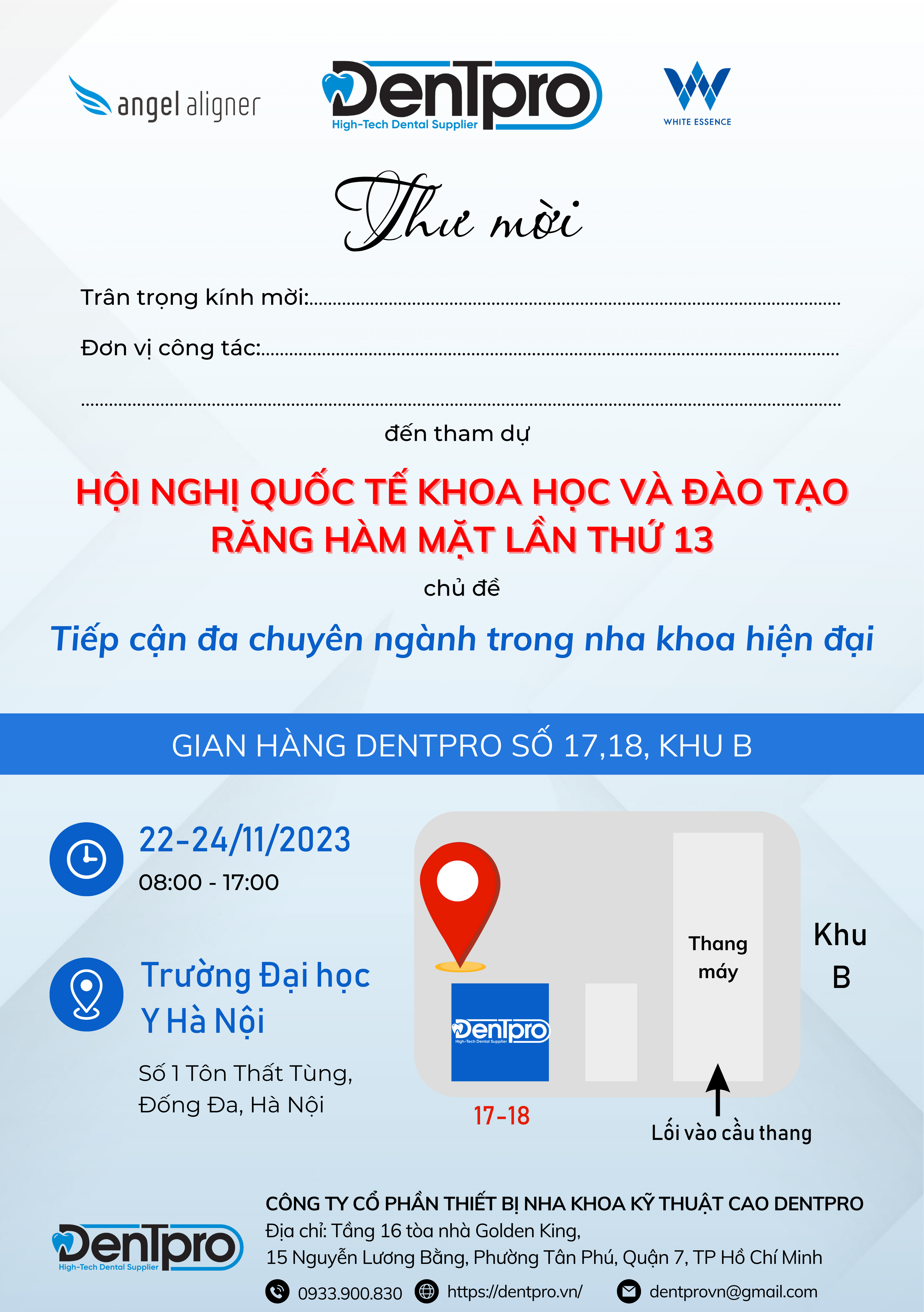 HỘI NGHỊ QUỐC TẾ KHOA HỌC VÀ ĐÀO TẠO RĂNG HÀM MẶT LẦN THỨ 13 NĂM 2023